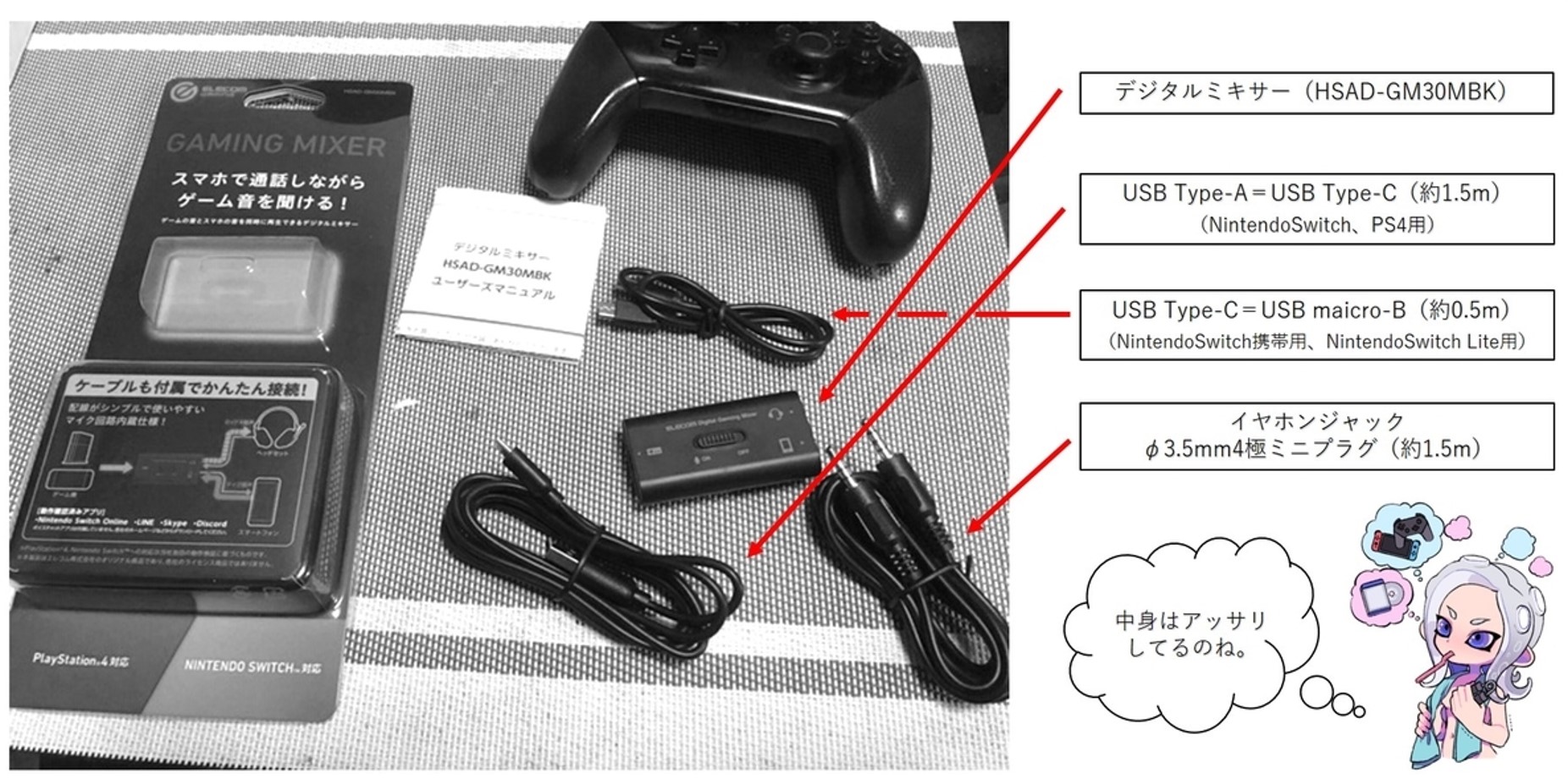 スイッチで通話しながらゲーム音も同時に聞ける デジタルミキサー Hsad Gm30mbk がオススメなので紹介してみます Nintendo Switch Caito Game Inception